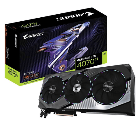 Gigabyte Aorus Nvidia GeForce RTX 4070 Ti Elite 12G 12GB GDDR6X Graphics Card GV-N407TAORUS E-12GD