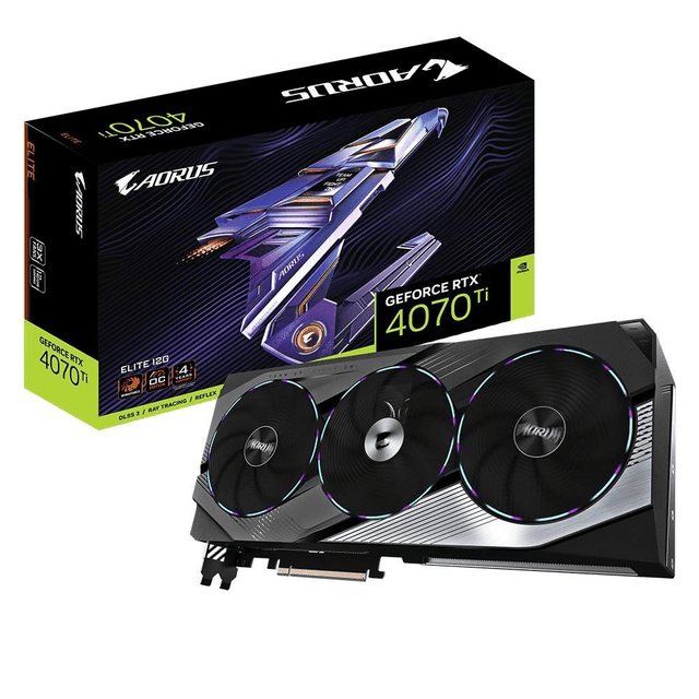 Gigabyte Aorus Nvidia GeForce RTX 4070 Ti Elite 12G 12GB GDDR6X Graphics Card GV-N407TAORUS E-12GD