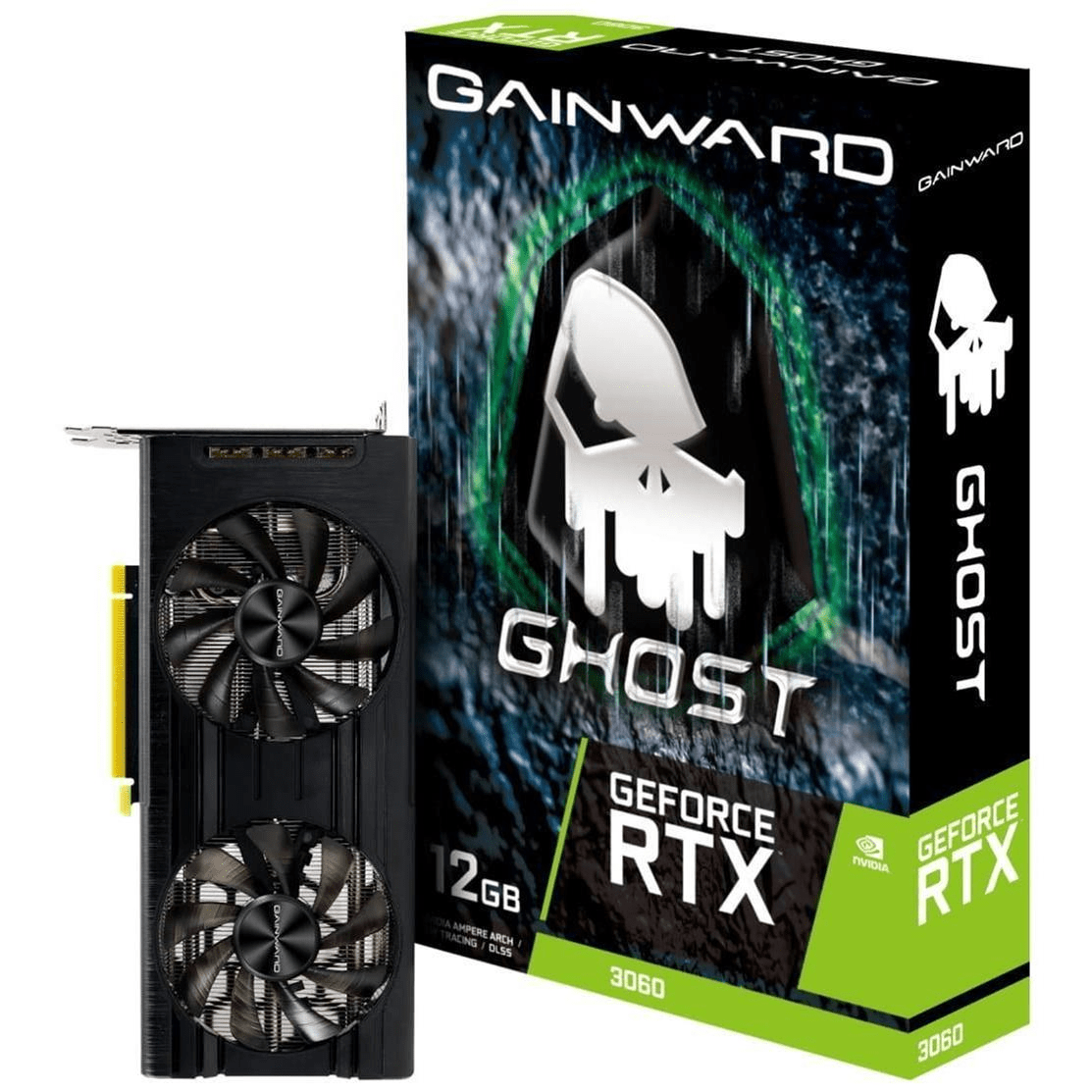 Gainward Nvidia GeForce RTX 3060 Ghost LHR 12GB GDDR6 Graphics Card GW-RTX3060-12GB-GH