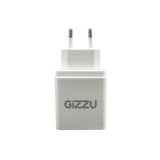 Gizzu Wall Charger Dual USB Port White GWC2U34W