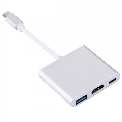Tuff-Luv 3-in-1 USB 3.1 Type C and HDMI Adapter - Silver H10_75