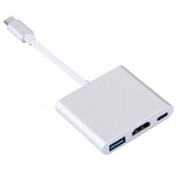 Tuff-Luv 3-in-1 USB 3.1 Type C and HDMI Adapter - Silver H10_75