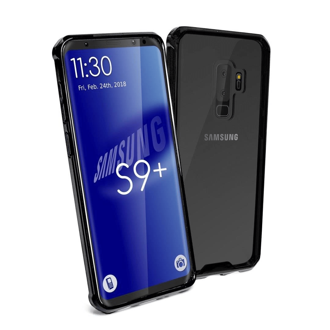 Tuff-Luv Shockproof Armour Protective Back Case for Samsung S9+ Plus Clear H12_76