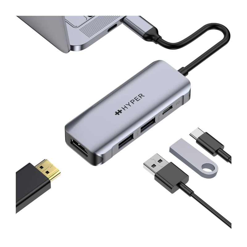 Hyper HyperDrive 4-port 4-in-1 USB-C Hub HD41-GL