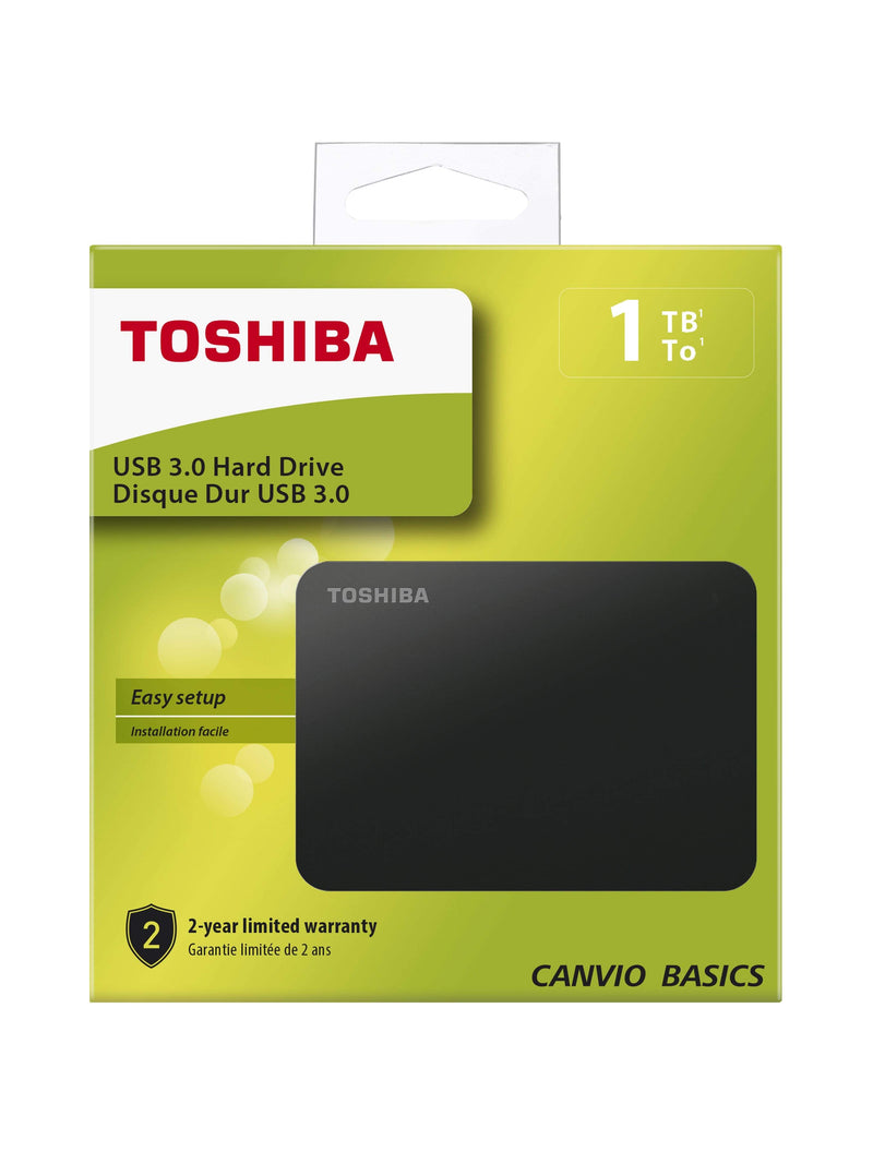 Toshiba Canvio Basics 1 TB Black External Hard Drive HDTB410EK3AA