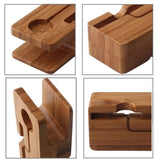 Tuff-Luv Bamboo Wood Charging Stand for Apple Watch 1/2 & iPhone 5S 5C 6 6S I13_82