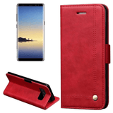 Tuff-Luv Faux Leather Book style Stand Case Cover for Samsung Galaxy Note 8 Red I14_37