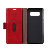 Tuff-Luv Faux Leather Book style Stand Case Cover for Samsung Galaxy Note 8 Red I14_37
