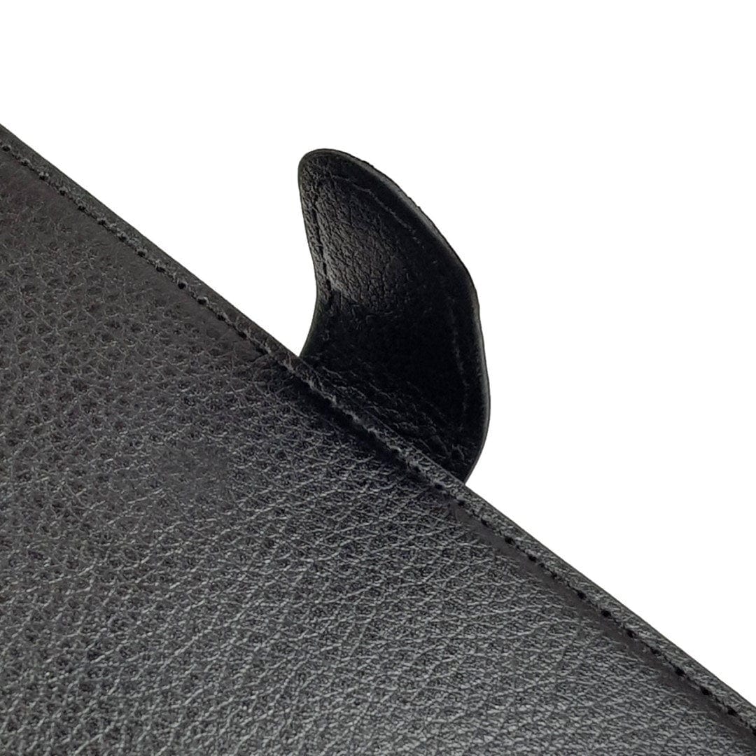 Tuff-Luv Genuine Leather Folio Wallet Case & Stand for Galaxy A8 Plus Black I2_112