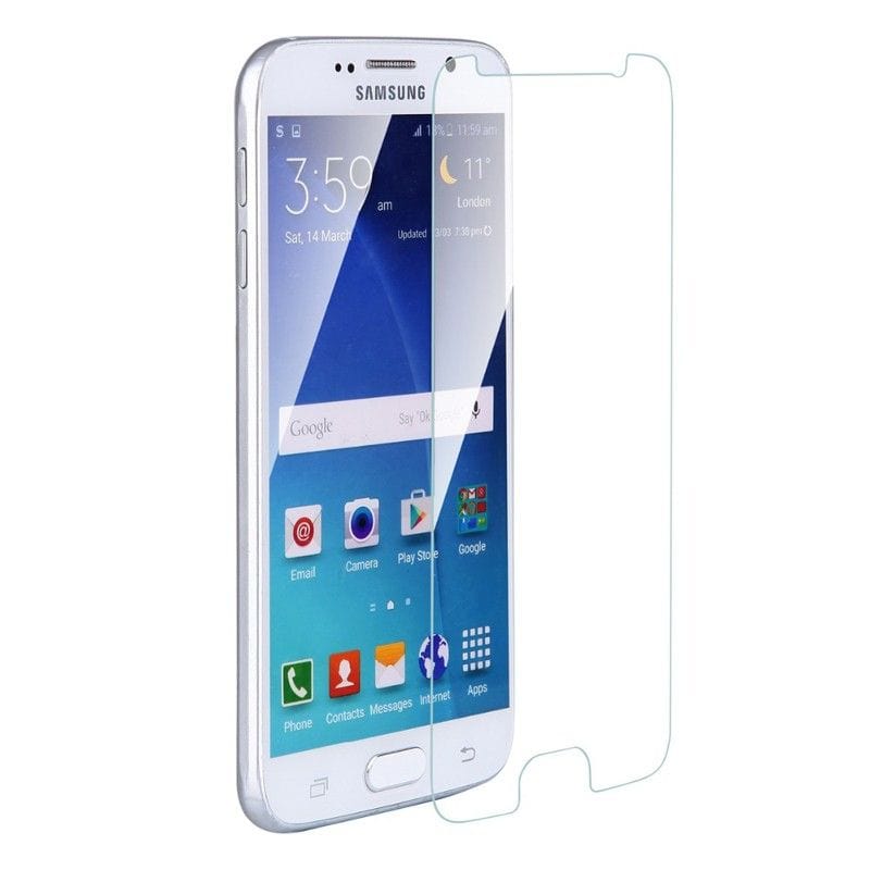 Tuff-Luv 3D Curved Tempered Tuff Glass Topcoat for Samsung Galaxy A8+ Plus I2_116