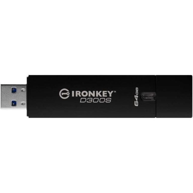 Kingston D300S 64GB USB 3.2 Gen 1 Type-A Black USB Flash Drive IKD300S/64GB