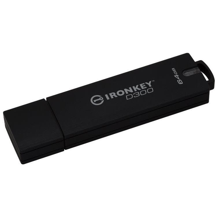 Kingston D300S 64GB USB 3.2 Gen 1 Type-A Black USB Flash Drive IKD300S/64GB