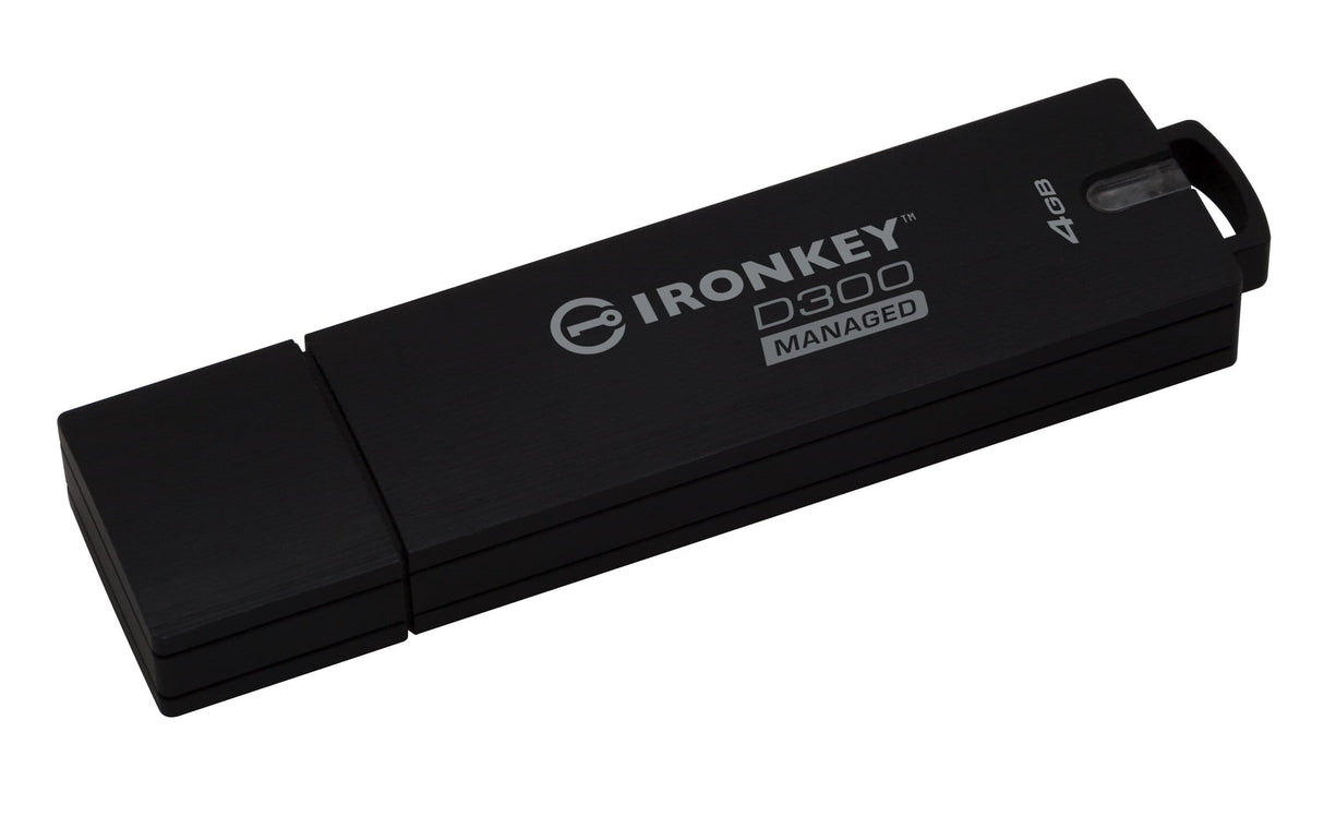Kingston IronKey D300 4GB USB 3.2 Gen 1 Type-A Black USB Flash Drive IKD300SM/4GB