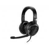 MSI IMMERSE GH30 V2 Gaming Headset 'Black with Iconic Dragon Logo, Wired Inline Audio with splitter accessory, 40mm Drivers, detachable Mic, easy foldable design'