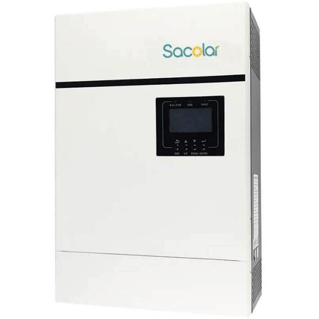 Solarix Sacolar 5KVA 48VDC 100A Axpert Type Parallel Pure Sine Wave Hybrid Off-Grid Solar Inverter IN5KPA2YHV