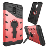 Tuff-Luv Dual Armour Layered Case and Stand for Motorola Moto E 3rd Gen Red J11_35
