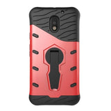 Tuff-Luv Dual Armour Layered Case and Stand for Motorola Moto E 3rd Gen Red J11_35
