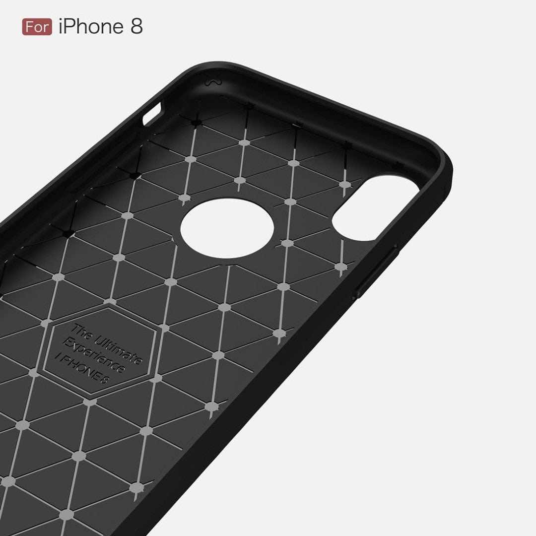Tuff-Luv Brushed Carbon Fiber Style TPU Cover Case for iPhone X/XS Navy Blue J13_24
