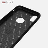 Tuff-Luv Brushed Carbon Fiber Style TPU Cover Case for iPhone X/XS Navy Blue J13_24