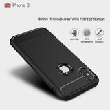 Tuff-Luv Brushed Carbon Fiber Style TPU Cover Case for iPhone X/XS Navy Blue J13_24