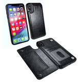 Tuff-Luv Go Slim Card n Cash Faux Leather Wallet Case for iPhone XS Max Black J13_81