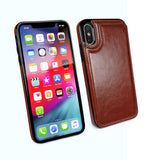 Tuff-Luv Go Slim Card n Cash Faux Leather Wallet Case for iPhone XS Max Brown J13_83