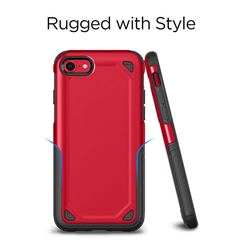 Tuff-Luv Rugged ShockProof Cover for Apple iPhone 7,8, SE 2020/2022 - Red J15_93