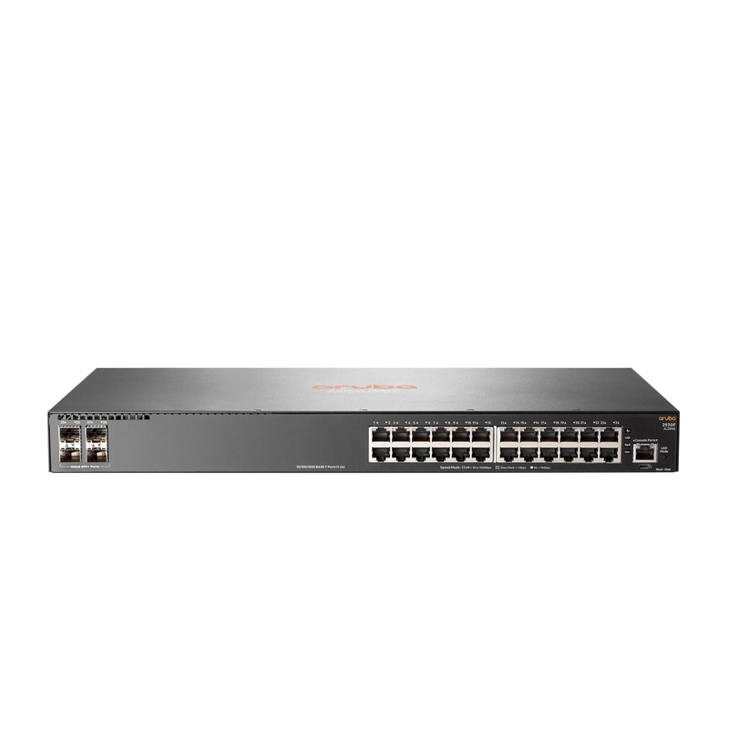 HPE Aruba 2930F 24G 4SFP Managed Switch L3 Gigabit Ethernet Grey 1U JL259A