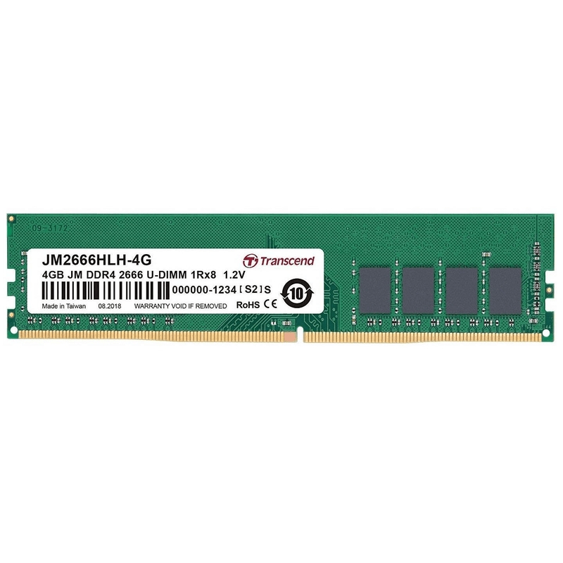 Transcend JM2666HLH-4G Memory Module 4GB 1 x 4GB DDR4 2666MHz