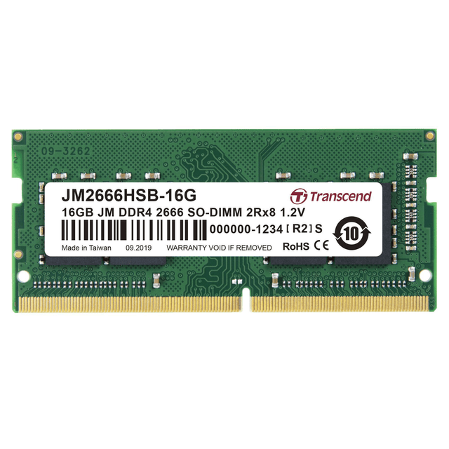 Transcend JetRam JM2666HSB-16G SO-DIMM Memory Module 16GB DDR4 Transcend JetRam JM2666HSB-16G SO-DIMM Memory Module 16GB DDR4
