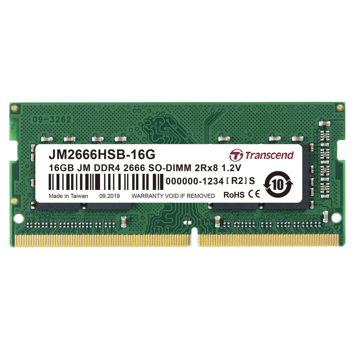 Transcend JetRam JM2666HSB-16G SO-DIMM Memory Module 16GB DDR4