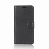 Tuff-Luv Horizontal Flip Leather Case with Wallet for Huawei P20 Black K2_43