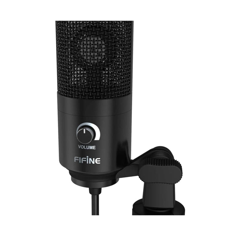 Fifine K669B Cardioid USB Condenser Microphone with Tripod - Black