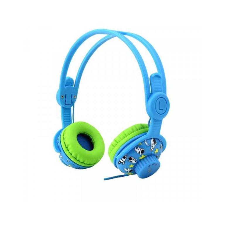 SonicGear Kinder 2 Child Safe Headset for Kids Blue and Green KIND2