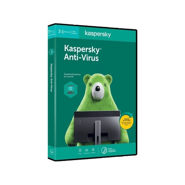 Kaspersky 2020 Anti-Virus 3+1 Devices DVD 1-year License KL11719XDFS-21ENG