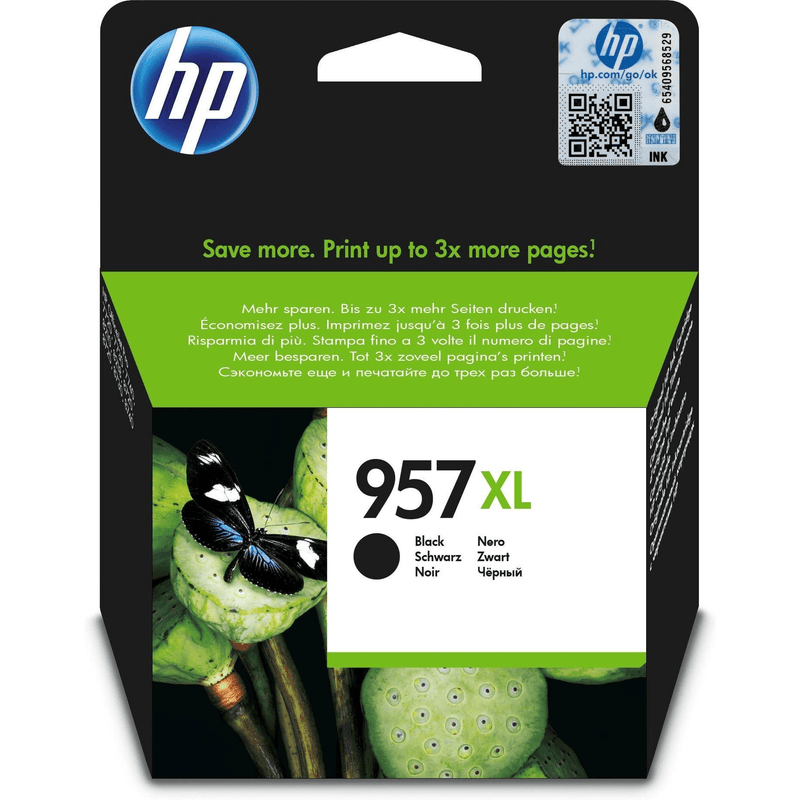 HP 957XL Black High Yield Printer Ink Cartridge Original L0R40AE Single-pack