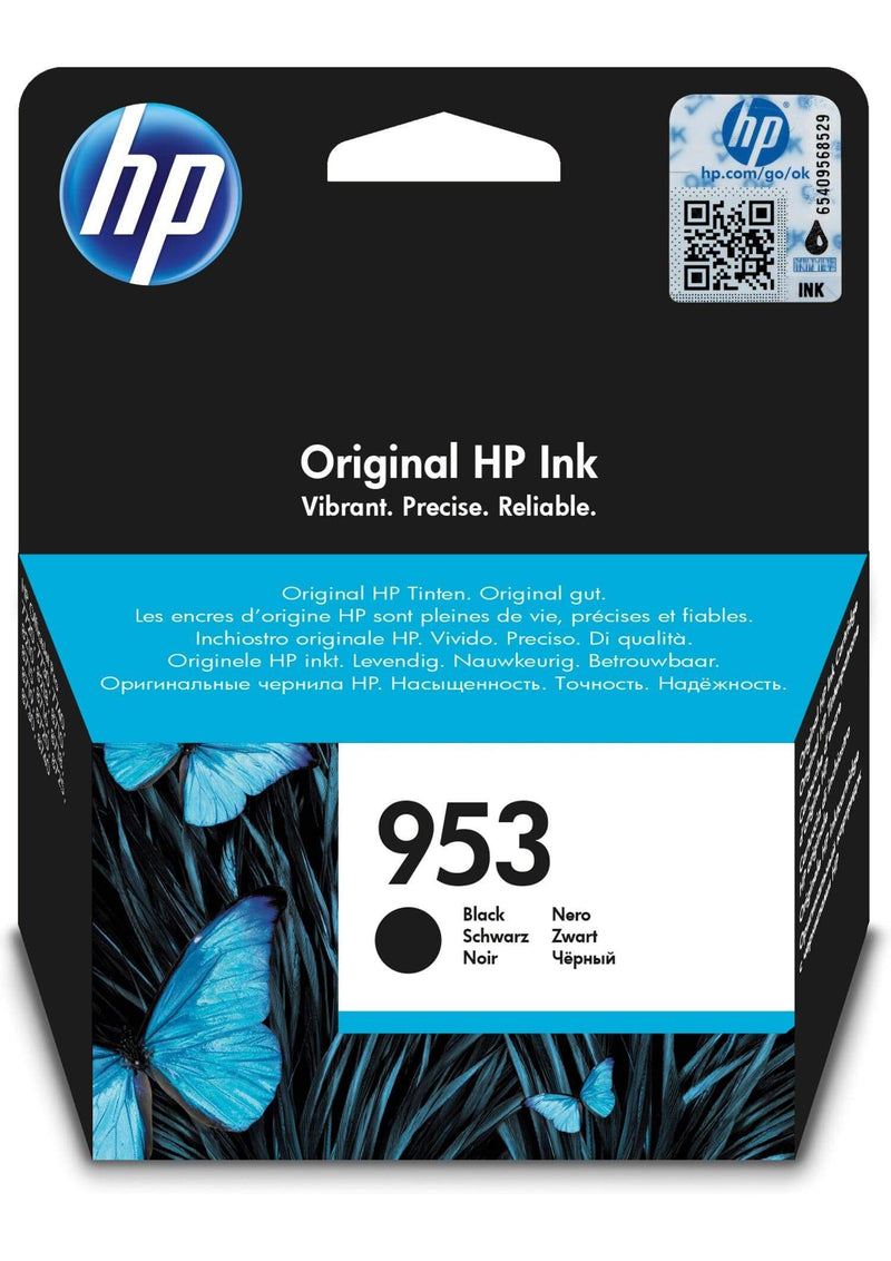 HP 953 Black Standard Yield Printer Ink Cartridge Original L0S58AE Single-pack
