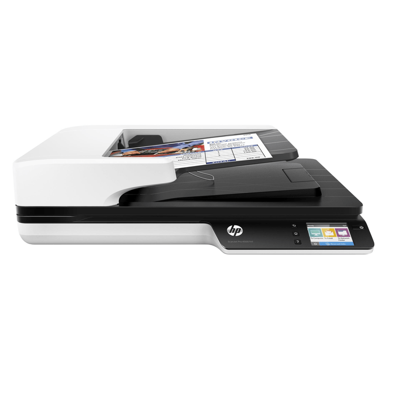 HP ScanJet Pro 4500 fn1 Up To 30 ppm 1200 x 1200 dpi A4 Flatbed and ADF Scanner L2749A