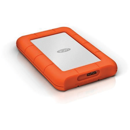 LaCie Rugged Mini 1TB Orange and Silver External Hard Drive LAC301558