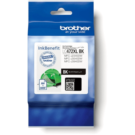Brother MFC J3540DW Black Ink Cartridge 3000 pages Original LC-472XLBK