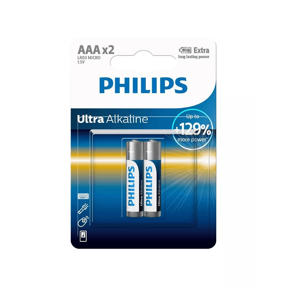Philips 2-pack AAA Battery LR03E2B/10