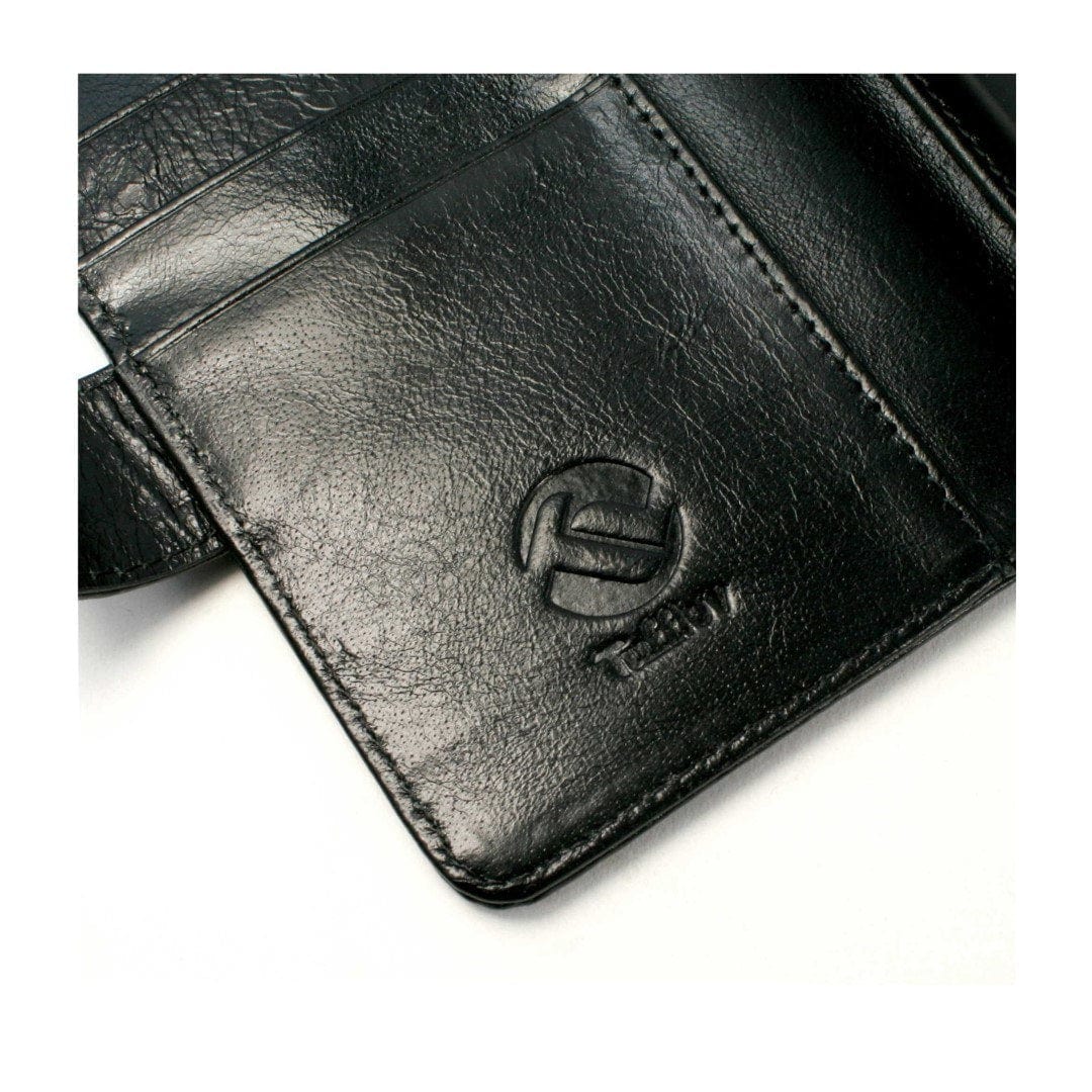 Tuff-Luv Personalised Genuine Leather Wallet Case for Galaxy S5 Mini Black LZR_H7_50