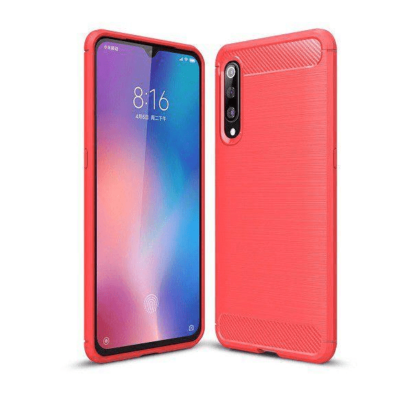 Tuff-Luv Carbon Fibre Style Case Xiaomi Mi 9 - Red M1000
