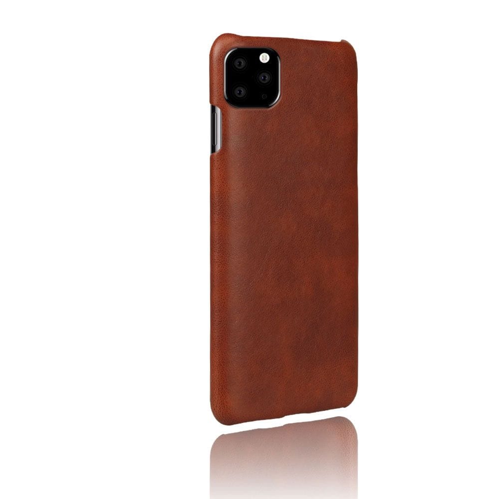 Tuff-Luv Slim Leather Shell Case Wrap Compatible With iPhone 11 Brown M1331