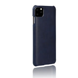 Tuff-Luv Slim Leather Shell Case Wrap Compatible With iPhone 11 Pro Blue M1335