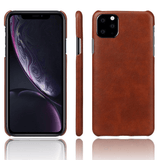 Tuff-Luv Slim Leather Shell Case Wrap Compatible With iPhone 11 Pro Brown M1336
