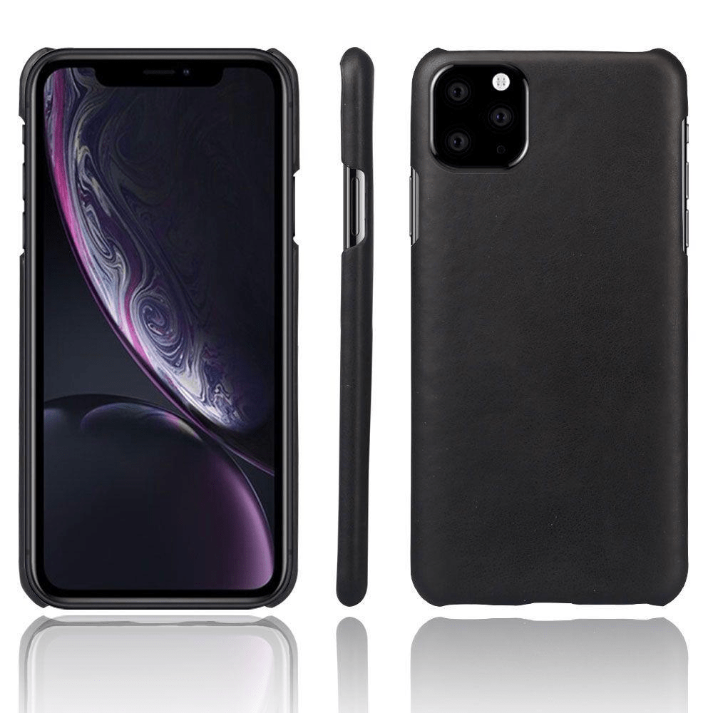 Tuff-Luv Slim Leather Shell Case Wrap Compatible With iPhone 11 Pro Max Black M1337