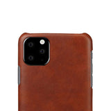 Tuff-Luv Slim Leather Shell Case Wrap Compatible With iPhone 11 Pro Max Brown M1339