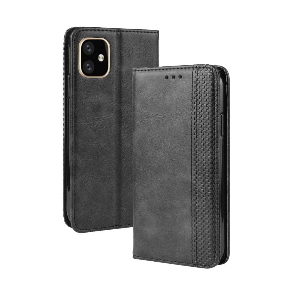 Tuff-Luv Horizontal Flip Leather Case with Wallet for iPhone 11 Black M1341