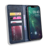 Tuff-Luv Horizontal Flip Leather Case with Wallet for iPhone 11 Blue M1342